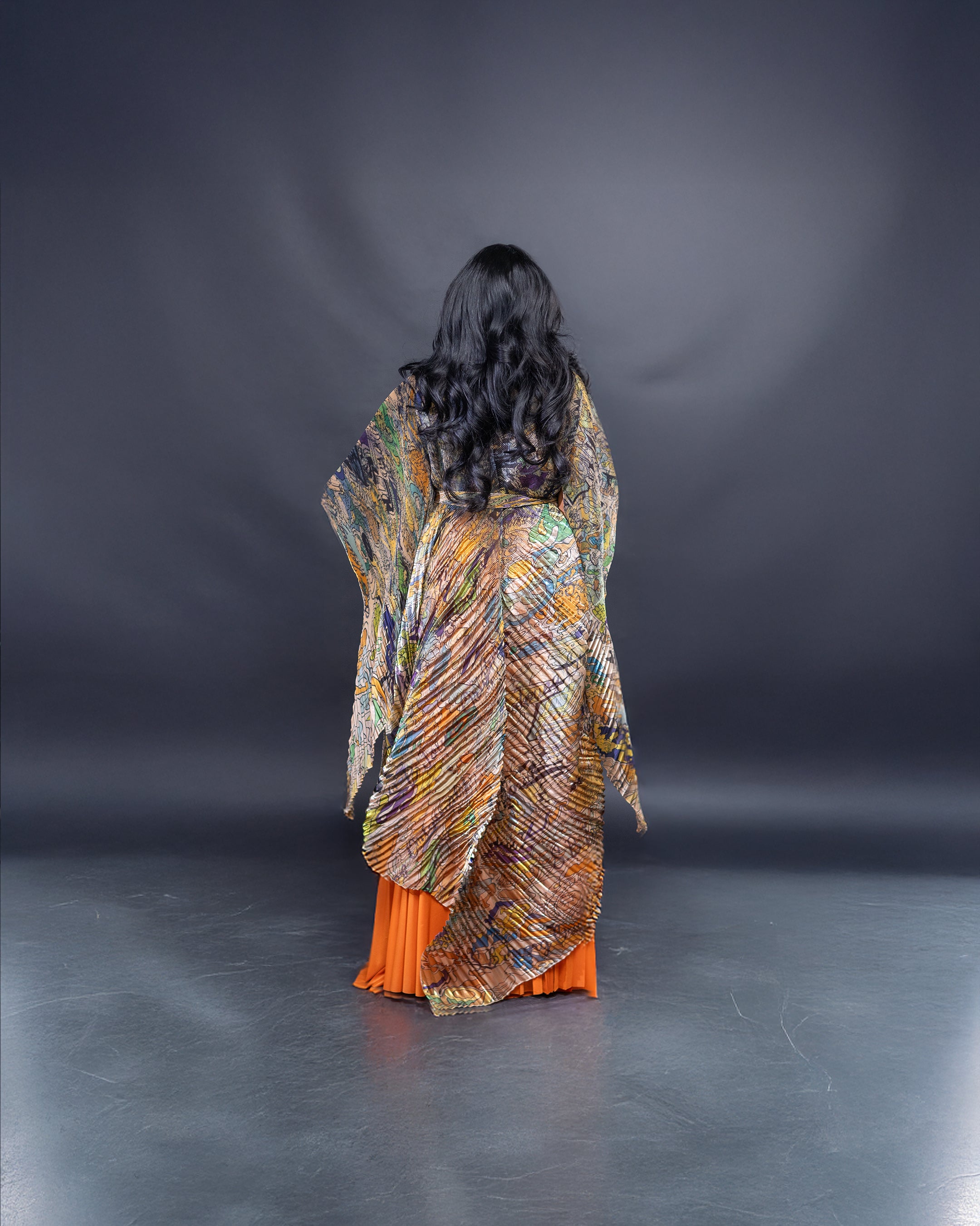 Tunique imprimée asymétrique - Collection Bloomingdale