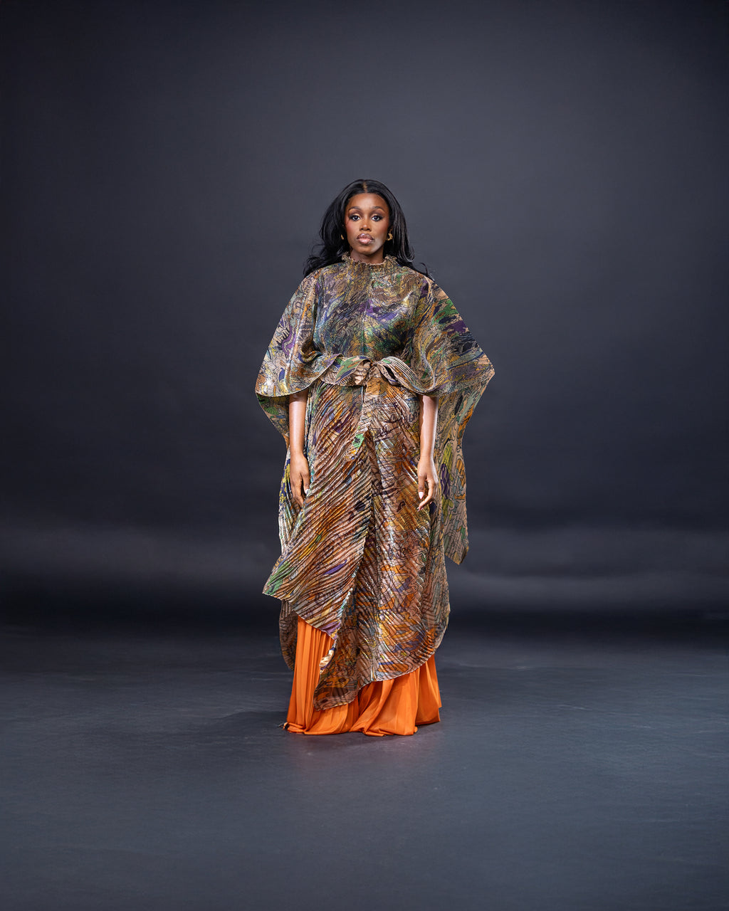 Tunique imprimée asymétrique - Collection Bloomingdale