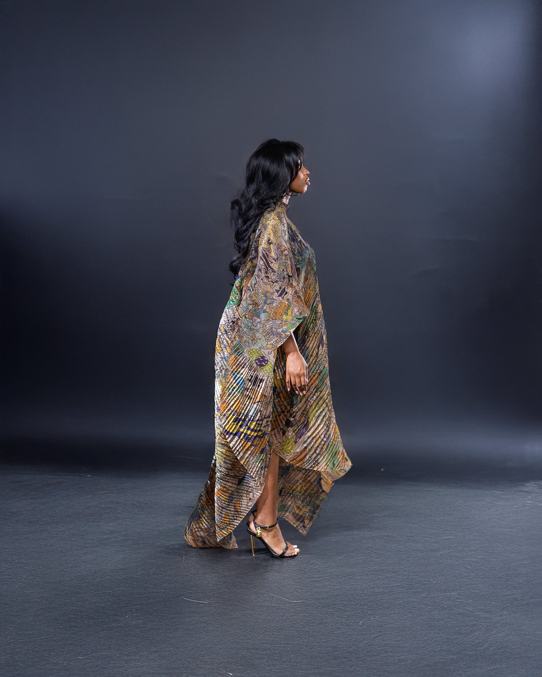 Tunique imprimée asymétrique - Collection Bloomingdale