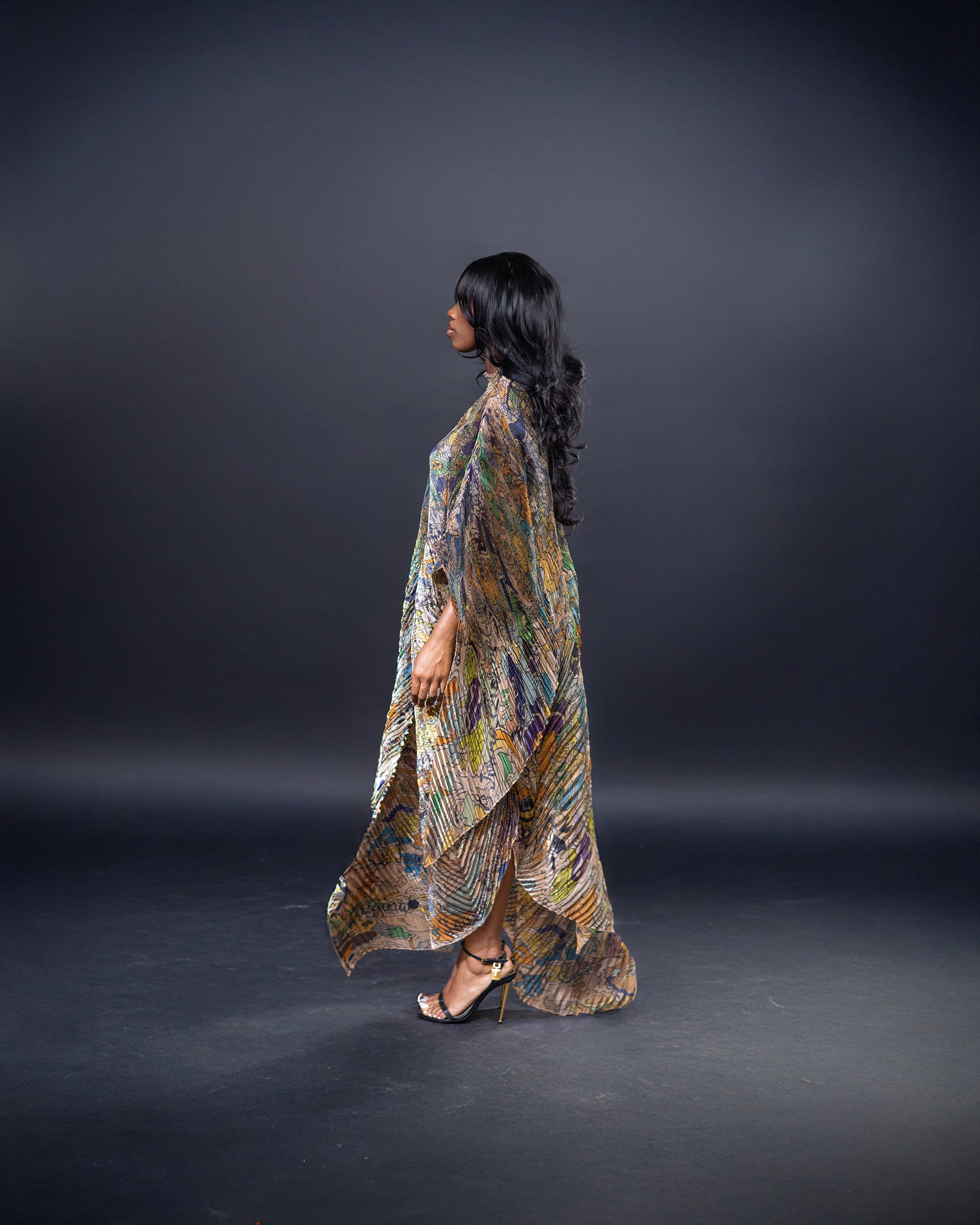 Tunique imprimée asymétrique - Collection Bloomingdale
