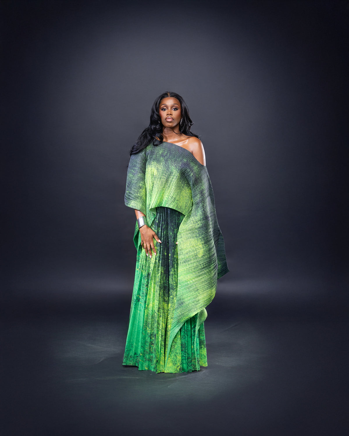 Ensemble deux pièces symétrique plissée ombrée - Collection Bloomingdale