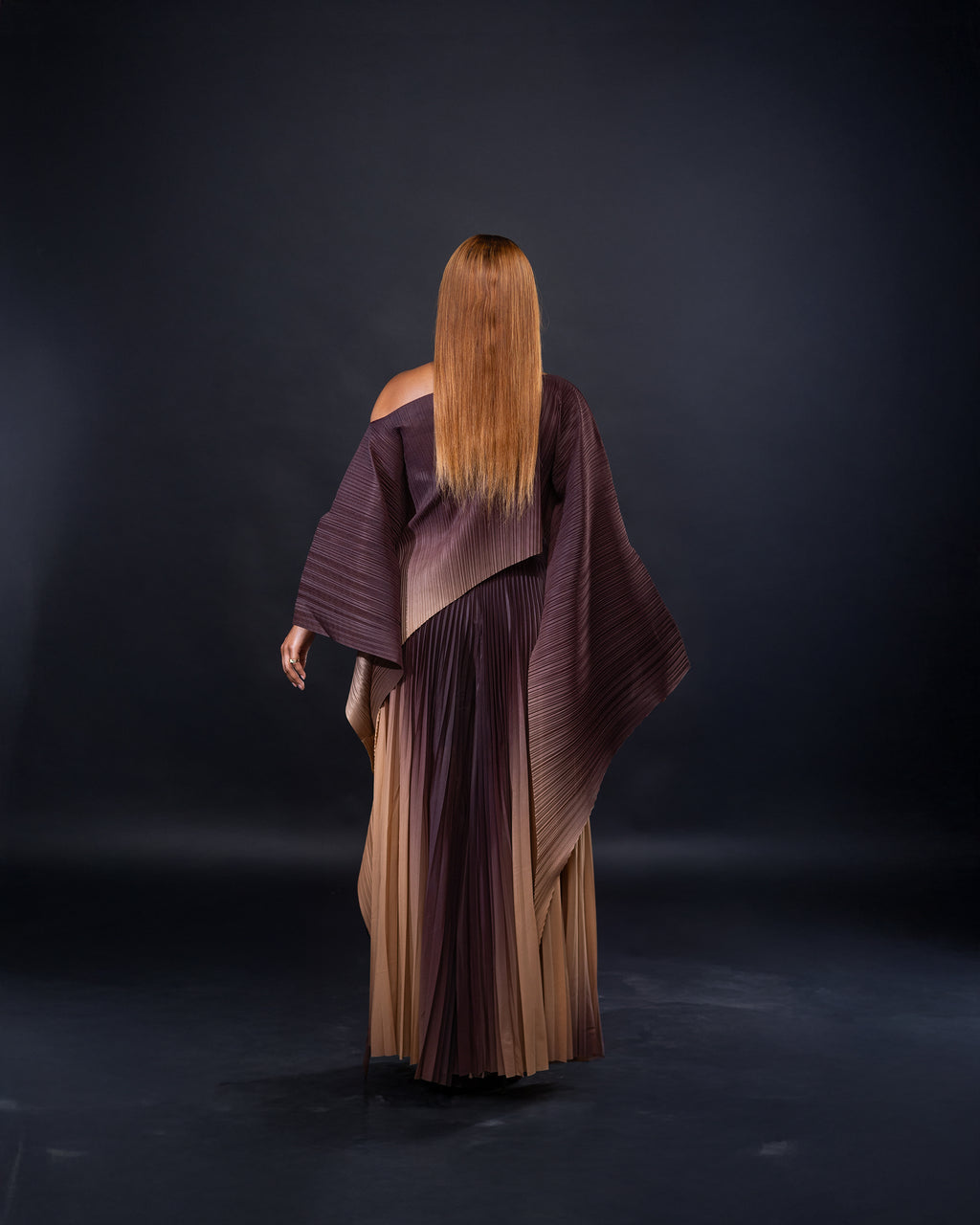 Ensemble deux pièces symétrique plissée ombrée - Collection Bloomingdale
