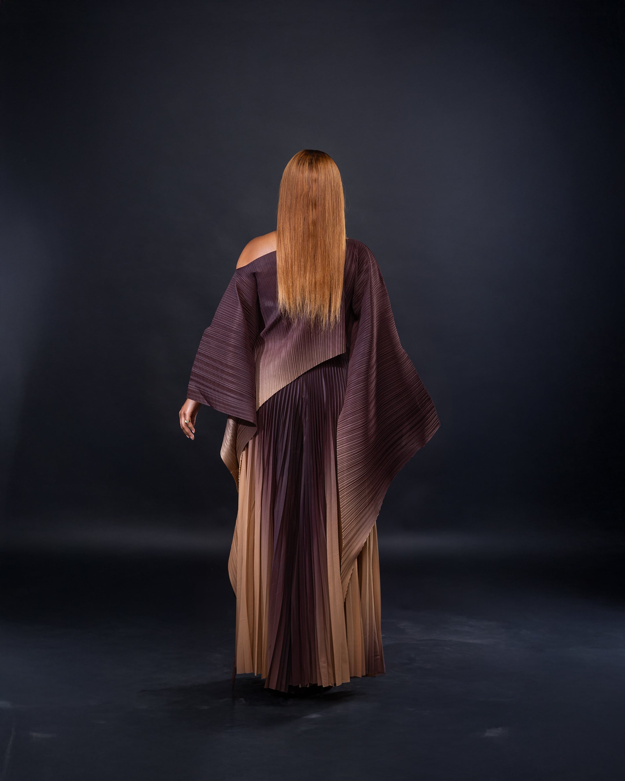 Ensemble deux pièces symétrique plissée ombrée - Collection Bloomingdale
