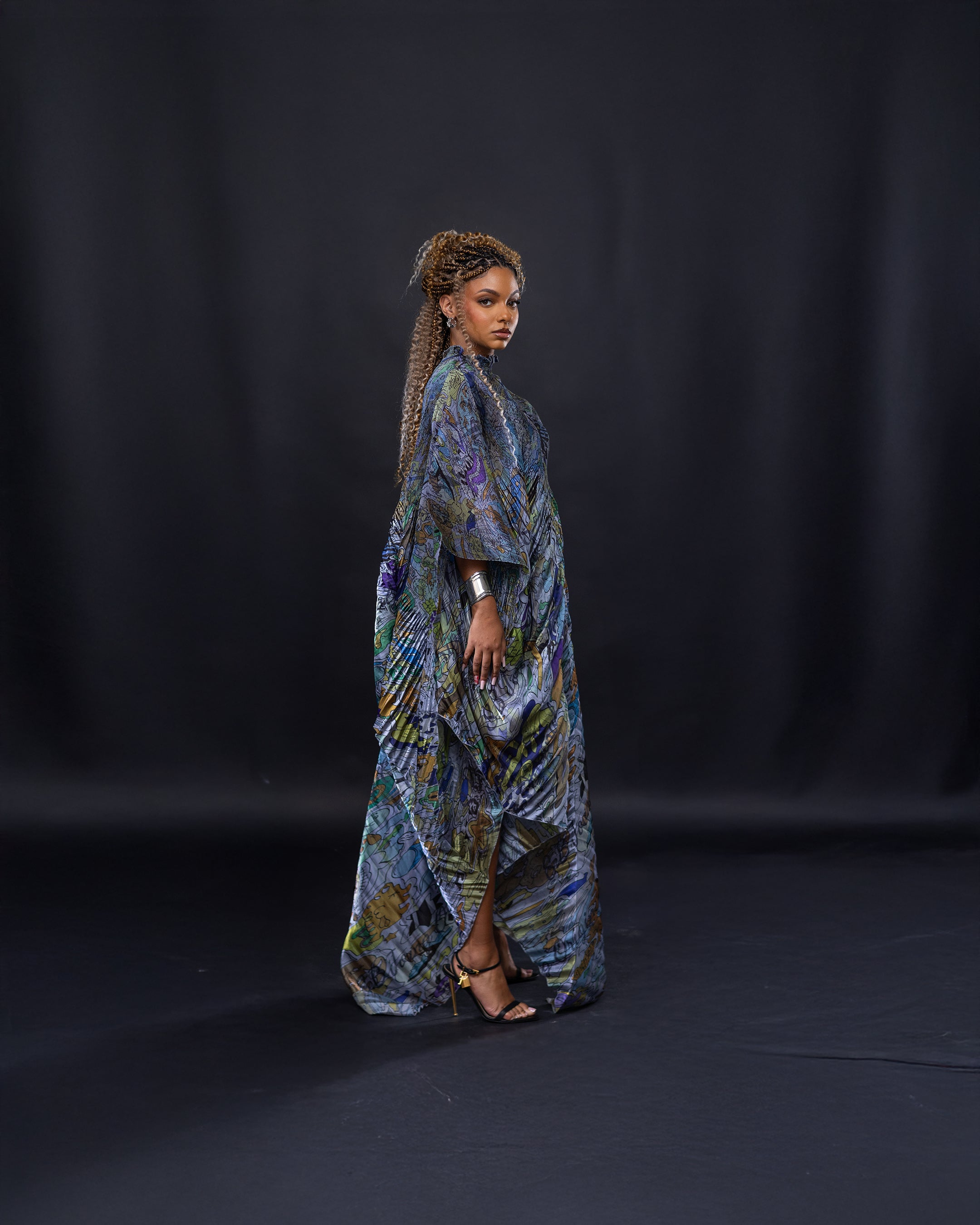 Tunique imprimée asymétrique - Collection Bloomingdale